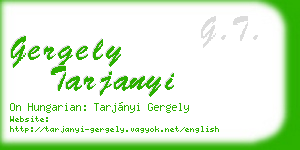 gergely tarjanyi business card